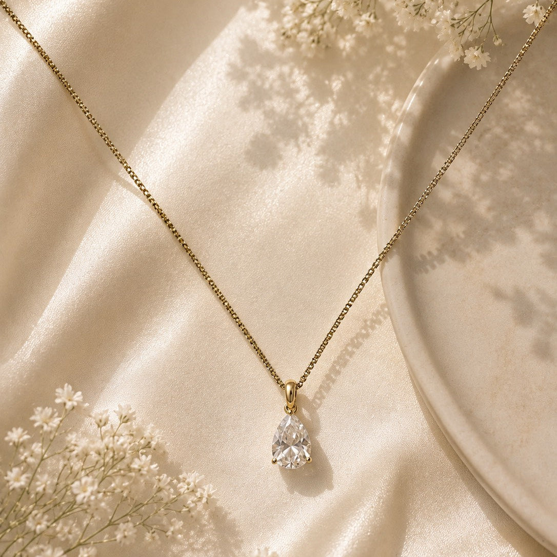 Still Waters Pear-Cut Necklace